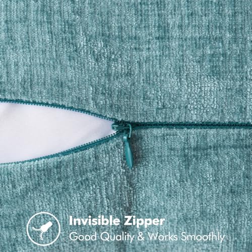 MIULEE Decorative Lumbar Throw Pillow Covers 12x20 Inch Aqua Blue 2 Pack - Image 3
