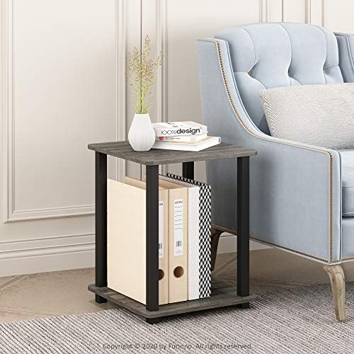 Furinno Simplistic Set of 2 Toolless Living Room Table Set, French Oak - Image 2
