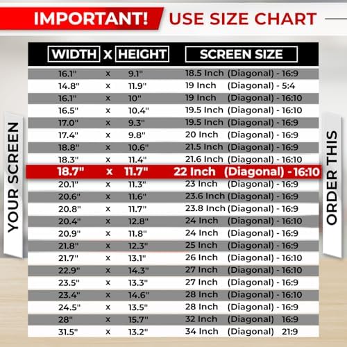 SightPro 22 Inch 16:10 Computer Privacy Screen Filter for Monitor - Privacy Shield and Anti-Glare Protector - Image 3