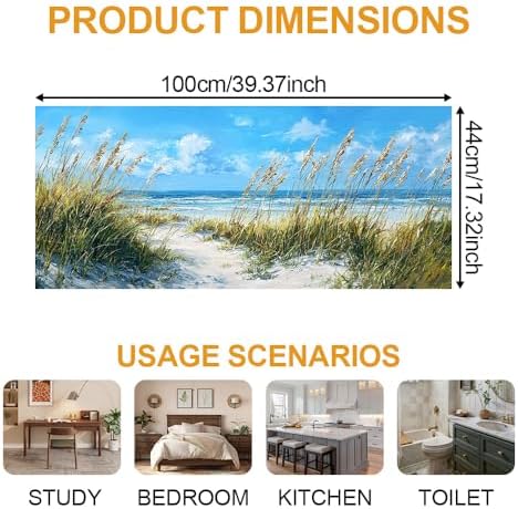 Cmialusie Coastal Dune Window Film 17.3 x 39.3 Inch Cling - Image 5