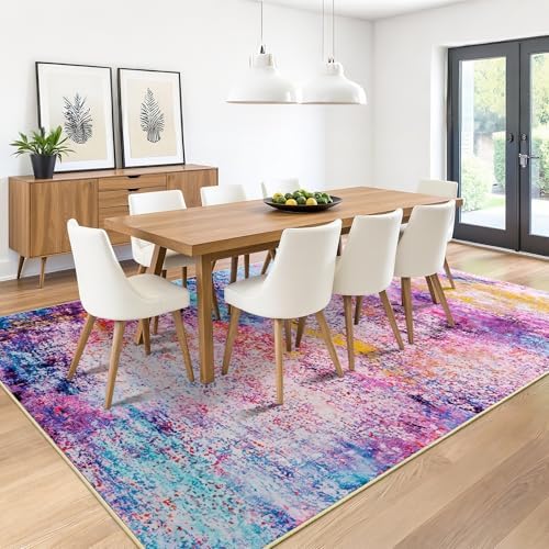 Modern Abstract 3x5 Rug, Non Slip Entryway Rug, Soft Machine Washable Rugs - Image 5