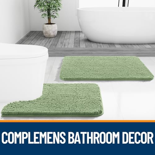 OLANLY Bathroom Runner Rugs 70x24, Extra Soft Absorbent Chenille Bath Rugs - Image 7