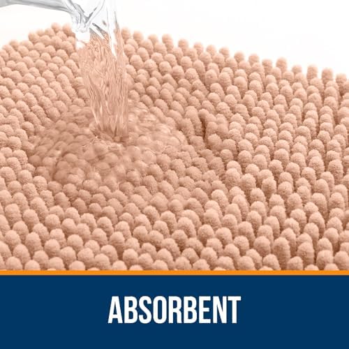 OLANLY Bathroom Runner Rugs 40x24, Extra Soft Absorbent Chenille Bath Rugs - Image 4