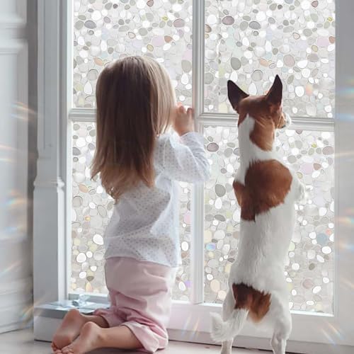 LEMON CLOUD Decorative Window Privacy Film, Pebble Pattern, 17.5″ x 78.7″ - Image 2