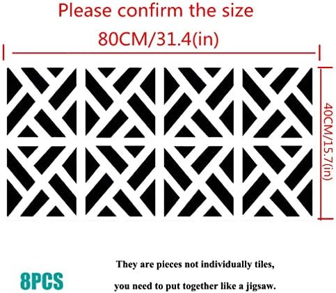 3D Mirror Wall Stickers, 4 Pcs Acrylic Square Geometric Pattern DIY Art Decal, Self Adhesive Mirror Plastic Wall Sheet Tiles Home Decoration for Living Room Bedroom Stair Wall Decor (8 pcs) - Image 2