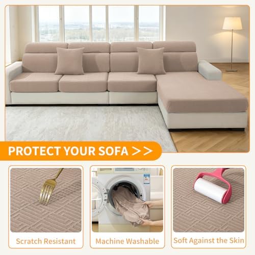 XINEAGE Stretch Chaise Cover for L Shaped Sofa Individual Sofa Slipcovers - Image 6