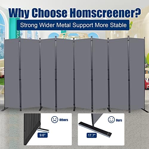 Room Divider 8 Panel-176''Wide,6FT Room Dividers and Folding Privacy Screen - Image 3
