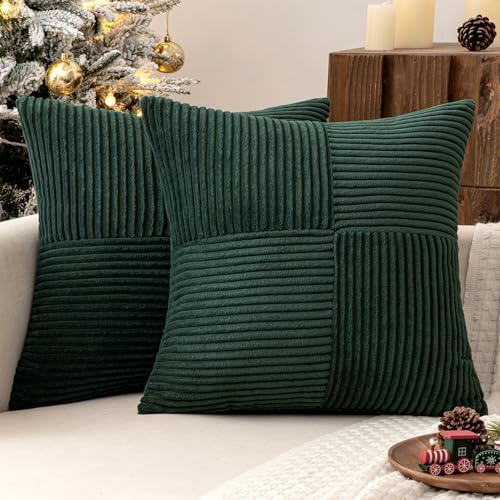 MIULEE Army Green Decorative Throw Pillow Covers for Couch 18x18 Inch by MIULEE
