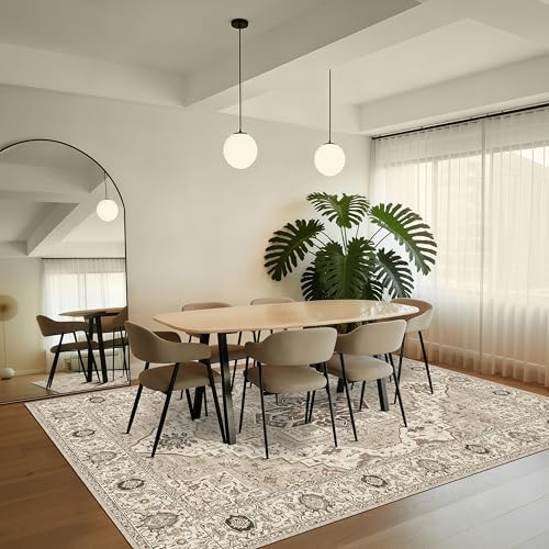 8x10 Washable Area Rugs, Vintage Non-Slip Living Room Rug - Image 4