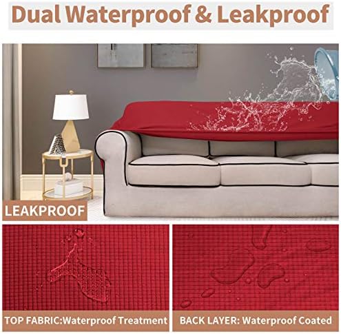 Easy-Going 100% Waterproof Loveseat Couch Cover Stretch Jacquard Sofa Cover - Image 3