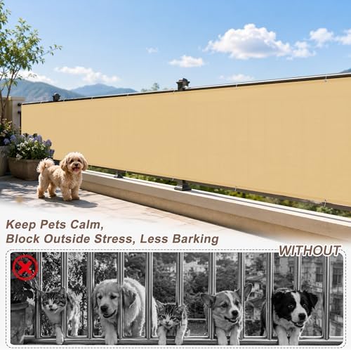 SUNNY GUARD 3' x 10' Balcony Privacy Screen, HDPE Patio Railing Cover Fence - Image 4