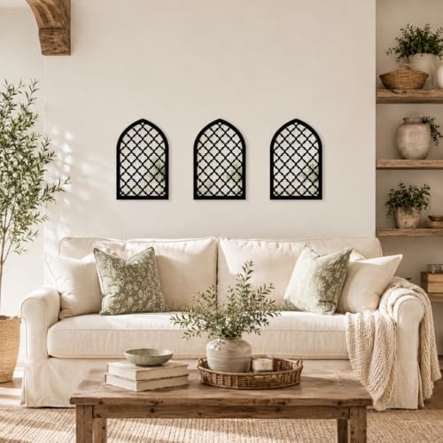 1 Pcs Gothic Window Wall Mirror Decor, 12.8 x 8.9 Inch Self Adhesive Arched Decorative Mirror Wall Sticker for Bedroom Bathroom Living Room Entryway Hallway Apartment and Home Accent Decor - Image 5