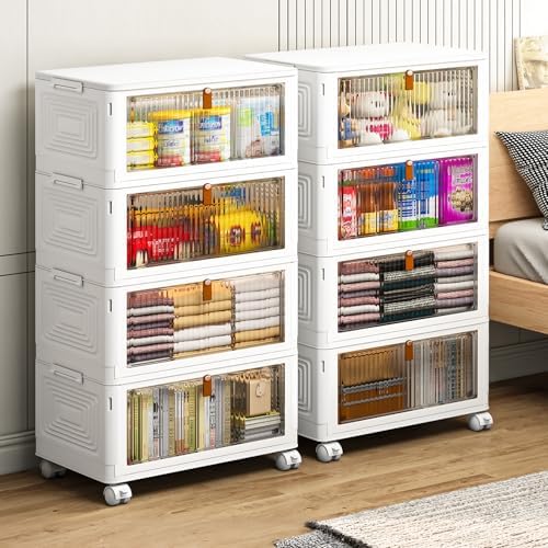 YFXCVSL 4 Tier Plastic Storage Bins with Lid 36QT, Stackable Storage Bins - Image 5