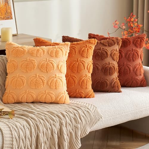 MIULEE Fall Pillow Covers Pumpkin Fall Decor 24x24 Pumpkin - Image 4