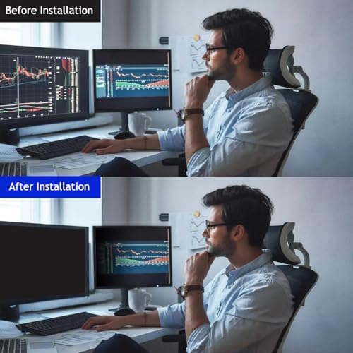 24 Inch - 16:9 Aspect Ratio - Computer Privacy Screen Filter for Widescreen Monitor - Anti-Glare - Anti-Scratch Protector Film - Protects Your Eyes from Harmful Glare and Blue Light - Image 4