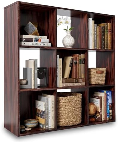 Signature Design by Ashley Glosmount 9 Cube Storage Organizer or Bookcase, Cherry & Light Brown by Unknown
