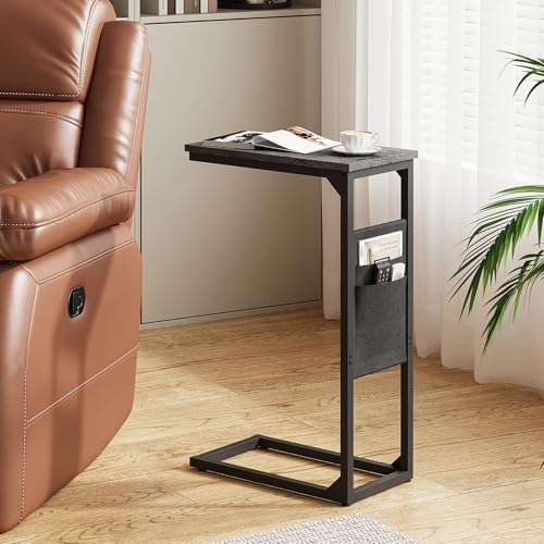 TUTOTAK C Shaped End Table, Side Table for Couch, Sofa Table - Image 2