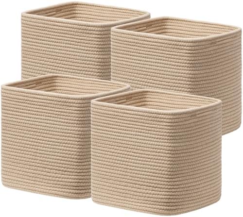 joybest 11inch Cube Storage Bins, Cotton Rope Woven Organizer Basket by joybest
