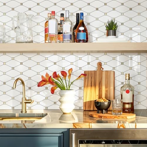 STICKGOO 10 Sheets Peel and Stick Backsplash, Glossy White - Image 6