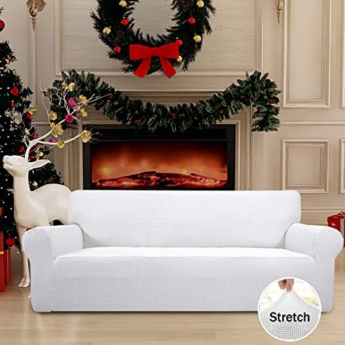 Easy-Going Stretch Oversized Sofa Couch Slipcover Washable Snow White - Image 2
