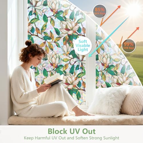Kromapolis Window Privacy Film, Stained Glass Sticker, 23.6" x 157.4" - Image 3