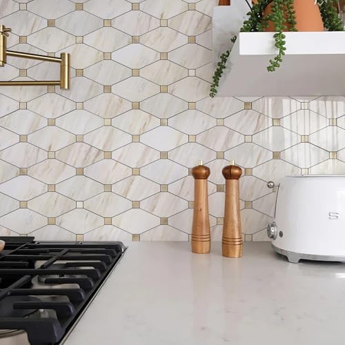 STICKGOO 10 Sheets Peel and Stick Backsplash, Polished Eurasia Beige - Image 3