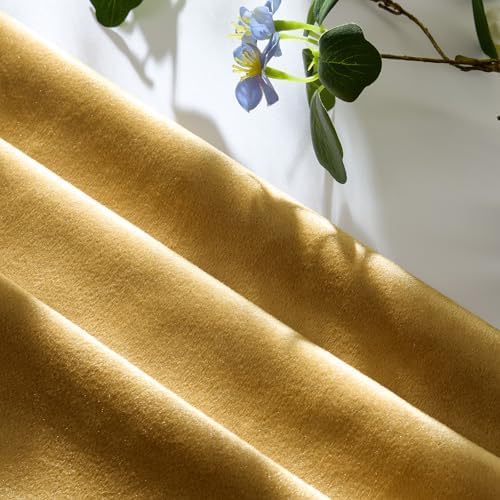GIGIZAZA Golden Velvet Pillow Covers 16x16 Decorative Pillows Pack of 2 - Image 5
