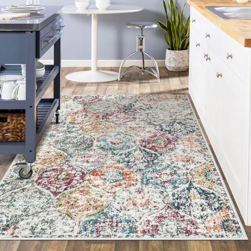 Lahome Moroccan Small Washable Area Rug, 3x5 Rug for Bedroom Living Room - Image 4