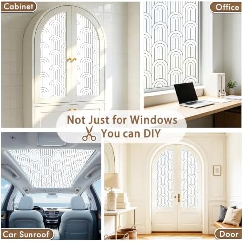 SOMWISE Frosted Window Privacy Film, Day and Night, Static Cling, 23.5X 78.5 - Image 6