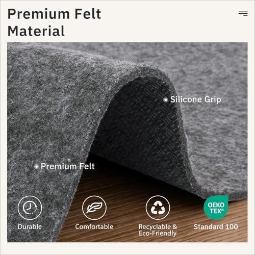 Soalmost 6x9 Non Slip Rug Pads, 1/4" Thick Felt Cushioned Rug Gripper Pad - Image 5