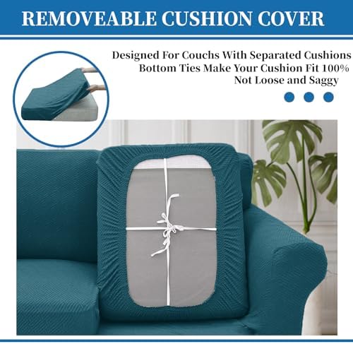 XINEAGE 3-Piece Stretch X-Large Sofa Cover, Washable Couch Covers for Dog - Image 6
