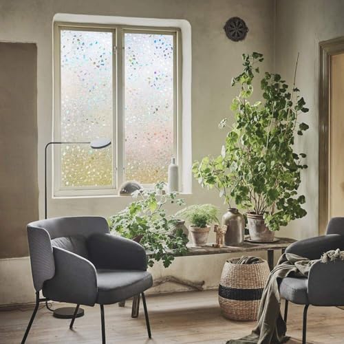 LEMON CLOUD Window Privacy Film, Frosted Glass Window Cling, 17.5″ x 157.4″ - Image 2