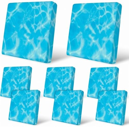 8Pcs Patio Cushion Covers Stretch Outdoor Furniture Protector Slipcovers by pickyNproud