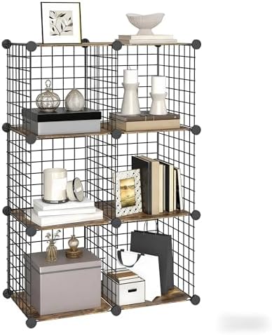 HOOBRO Wire Cube Storage Organizer, 6-Cube Metal Storage Shelves - Image 5