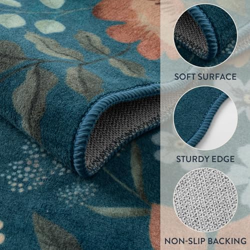 Lahome Floral Washable Runner Rug, 2'6''x8' Soft Hallway Runner Non Slip - Image 7