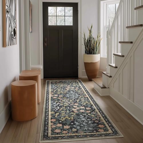 Washable Kitchen Rug Runners for Hallways: 2'x6' Entryway Rug with Non Slip Backing Low Pile Soft Indoor Floor Carpet Runner for Kitchen Laundry Room Entry Bedroom Hallway - Image 2