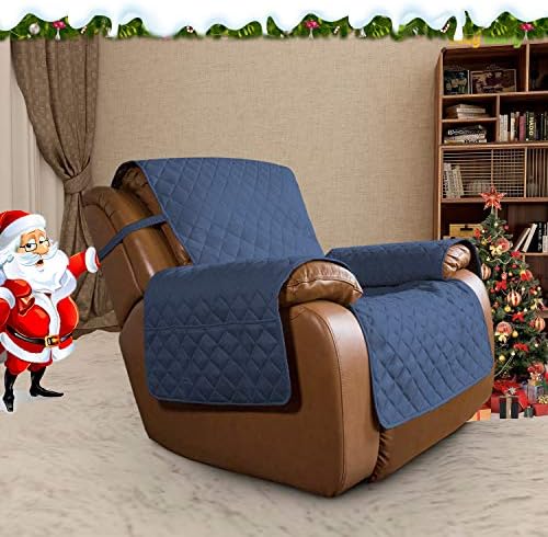 Easy-Going Reversible Couch Cover, Oversized Recliner, Dark Blue/Light Blue - Image 2
