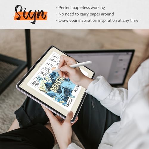 [2 Pack] Paper Screen Protector for Apple iPad Pro 11 inch 5th 6th (2024-2025, M4 M5), Matte Anti Glare Blue Light Filter, Write as Real Paper/High Sensitive/Bubble Free/Compatible with Apple Pencil - Image 3