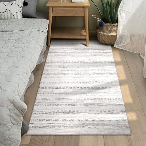 Nakagishi Boho 3x5 Area Rug Living Room Rugs Machine Washable Gray - Image 5
