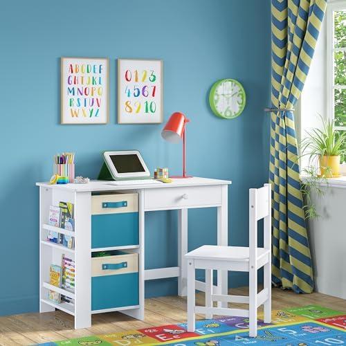 RiverRidge Kids storage bins - 10.5 Cube Storage Organizer with Handles - Turquoise Two-Tone closet organizers and storage for Toys, Shoes & More – Fits RiverRidge Cabinets - Image 2