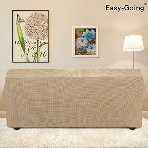 Easy-Going Stretch 4 Seater Oversized Sofa Couch Cover Sand - Image 3