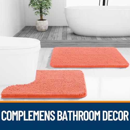 OLANLY Large Bathroom Rugs 70x46, Extra Soft Absorbent Chenille Bath Rugs - Image 7