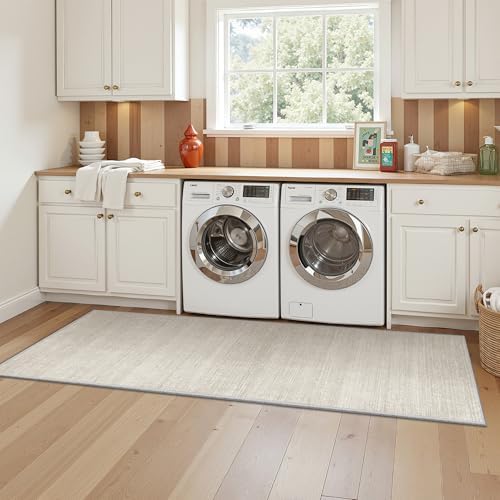 Valenrug 2x8 Runner Rug Non Slip, Washable Rug Runners for Hallways, Beige - Image 5