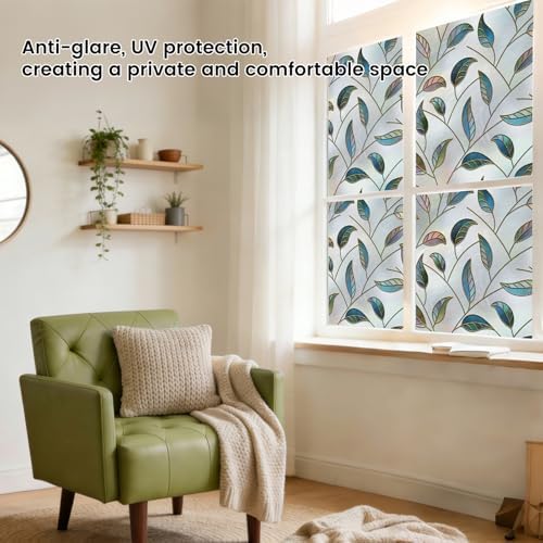 DKTIE Static Cling Decorative Window Film Privacy Film 17.7'' x 118.1'' - Image 5
