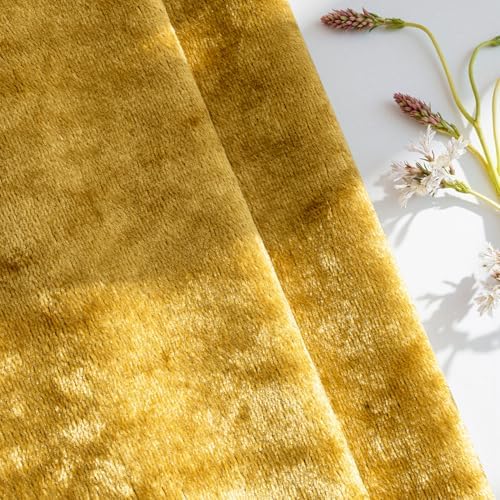 MIULEE 28x28 Inch Pack of 2 Euro Velvet Throw Pillow Covers Golden - Image 7