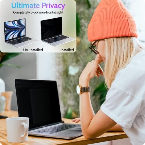 Peslv Magnetic Privacy Screen for MacBook Air 15 Inch (2023-2026, M2 M3 M4 M5) - A2941 A3114 A3241 A3448, 15inch Removable Matte Anti Blue Light Glare Filter for Mac Air 15.3" Laptop Computer - Image 2