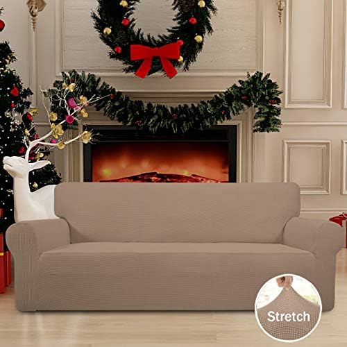 Easy-Going Stretch Oversized Sofa Couch Slipcover Washable Camel - Image 2