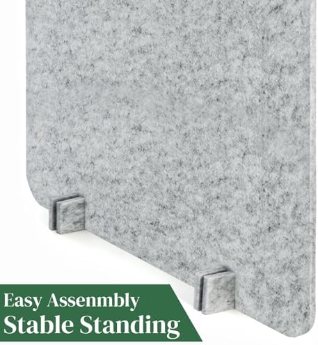 Eorbow 6 Pack Acoustic Desk Privacy Panel, 24" x 16" Freestanding Desk Dividers, Noise Reducing Table Partition with Support Feet, Stand Up Sound Proof Pad for Office Classroom Home - Image 4