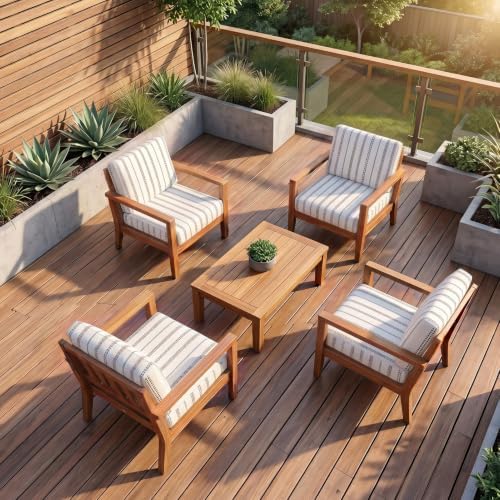 8Pcs Patio Cushion Covers Stretch Outdoor Furniture Protector Slipcovers - Image 6