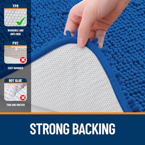 OLANLY Large Bathroom Rugs 50x30, Extra Soft Absorbent Chenille Bath Rugs - Image 6
